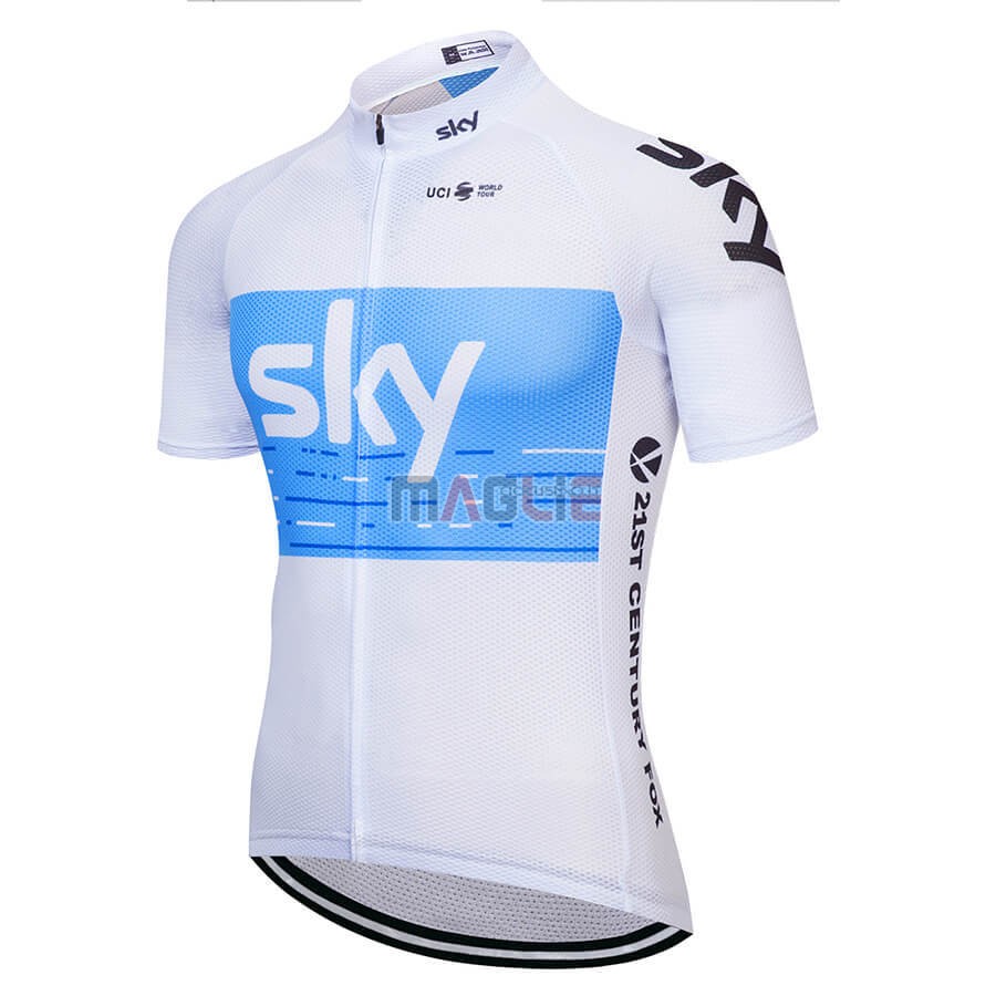 Maglia Sky Manica Corta 2018 Bianco Blu